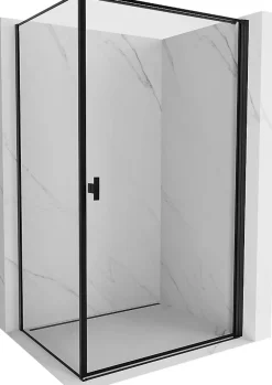 Cabine De Douche|Mexen Mist-B cabine de douche pivotante droite 70 x 80 cm, cadre noir, noir - 8A2T-070-080-70-70-P