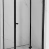 Mexen Mist-F cabine de douche pliante droite 80 x 100 cm, cadre noir, noir - 8A6T-080-100-70-70-P