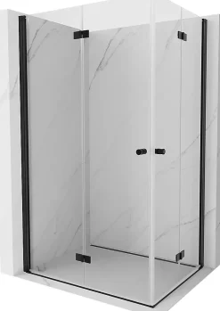 Mexen Mist-F Duo cabine de douche pliante gauche 80 x 70 cm, transparent, noir - 8A6-080L-070P-70-00