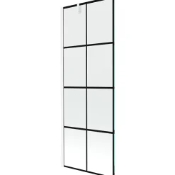 Mexen Next paroi de baignoire 1-volet 70 x 150 cm, grille noire, blanc - 895-070-000-00-77-20