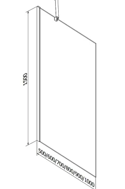 Paroi De Douche|Mexen Next paroi de douche à 1 volet 50 x 150 cm, cadre noir, or rose - 895-050-000-00-70-60