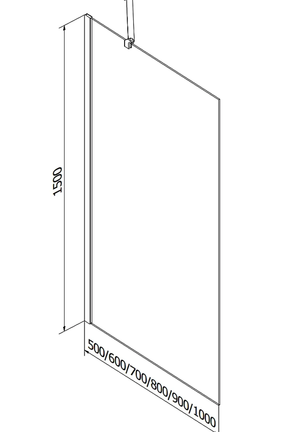 Paroi De Douche|Mexen Next paroi de douche à 1 volet 50 x 150 cm, cadre noir, or rose - 895-050-000-00-70-60