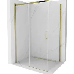 Mexen Omega cabine de douche coulissante 110 x 80 cm, transparent, dorée - 825-110-080-50-00