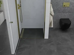 Porte De Douche|Mexen Pretoria porte de douche pivotante 70 cm, transparent, dorée - 852-070-000-50-00
