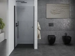 Mexen Pretoria porte de douche pivotante 70 cm, transparent, noir - 852-070-000-70-00