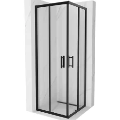 Mexen Rio cabine de douche carrée 70 x 70 cm, transparente, noire - 860-070-070-70-00