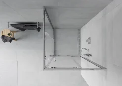 Mexen Rio cabine de douche carrée 90 x 90 cm, transparent, chrome - 860-090-090-01-00