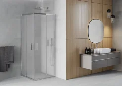 Paroi De Douche|Mexen Rio cabine de douche carrée 80 x 80 cm, givrée, chrome - 860-080-080-01-30