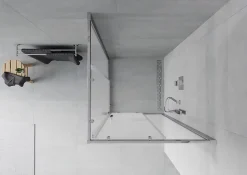 Paroi De Douche|Mexen Rio cabine de douche carrée 80 x 80 cm, givrée, chrome - 860-080-080-01-30