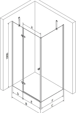 Paroi De Douche|Mexen Roma cabine de douche pivotante 100 x 80 cm, transparent, noire - 854-100-080-70-00