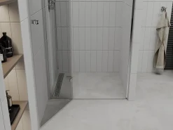 Porte De Douche|Mexen Roma porte de douche pivotante 95 cm, transparent, chrome - 854-095-000-01-00