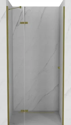 Porte De Douche|Mexen Roma porte de douche pivotante 120 cm, transparentes, dorées - 854-120-000-50-00