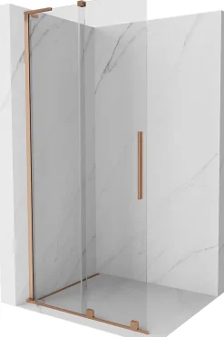 Paroi De Douche|Mexen Velar L paroi de douche coulissante Walk-in 120 x 200 cm, transparent 8 mm, cuivre brossé - 871-120-003-03-65