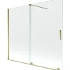 Mexen Velar pare-douche 2 plis coulissant 180 x 150 cm, transparent, doré - 896-180-000-01-50
