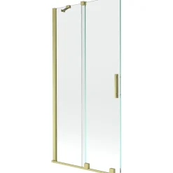 Paroi De Douche|Mexen Velar paroi de baignoire 2 volets coulissants 95 x 150 cm, transparent, doré brossé - 896-095-000-01-55