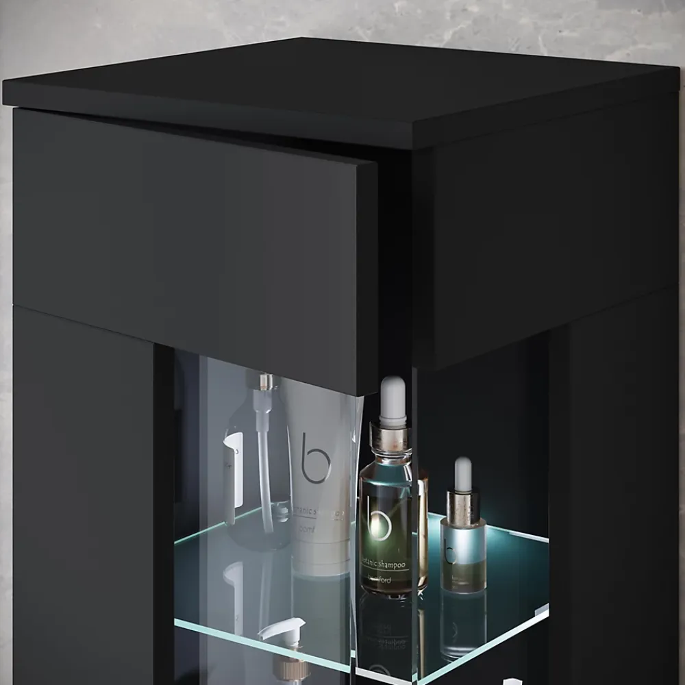 MINIO go for it , ensemble de meubles de salle de bain NIKITA noir, 4 pièces