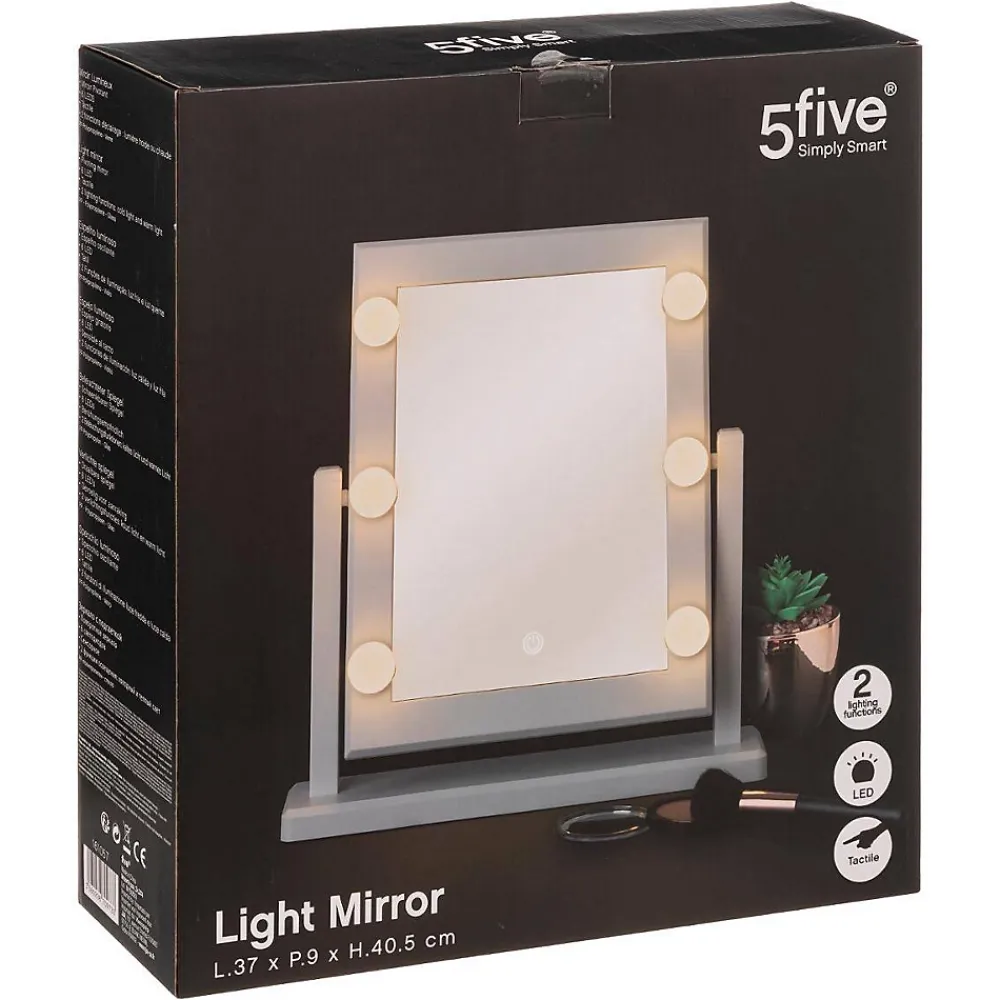 Miroir Simple|5Five Miroir à led 40x37 cm Blanc -