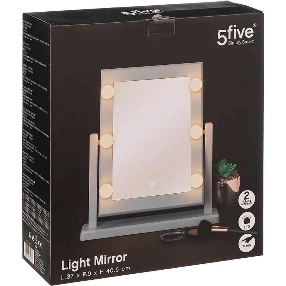 Miroir Simple|5Five Miroir à led 40x37 cm Blanc -