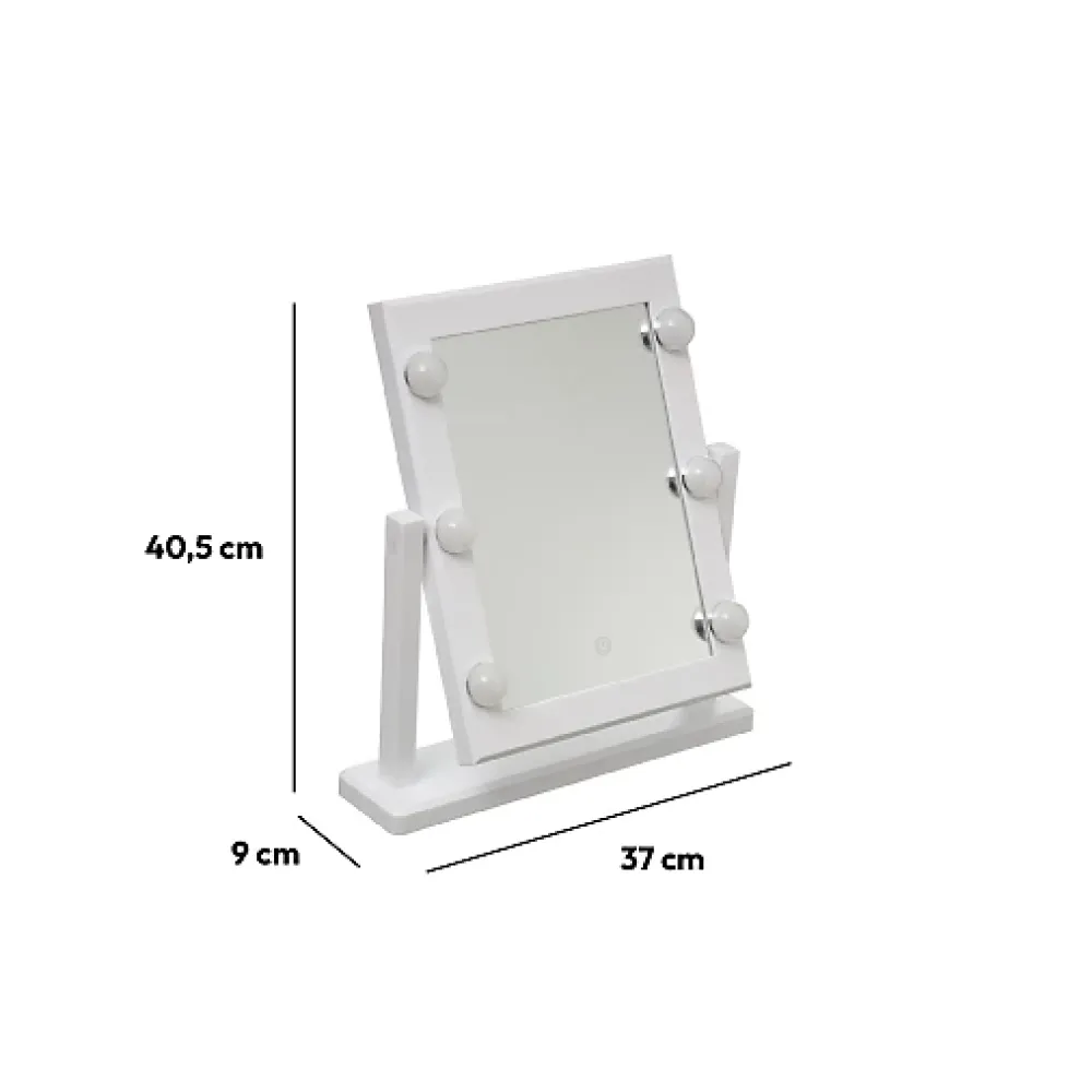 Miroir Simple|5Five Miroir à led 40x37 cm Blanc -