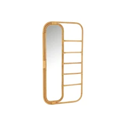 Hellin Miroir à poser avec échelle en rotin naturel - KRUGER