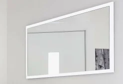 Miroir Simple|Dmora Miroir Adelchi, Miroir de salle de bain, 100% Made in Italy, 120x2h60 cm, Blanc brillant
