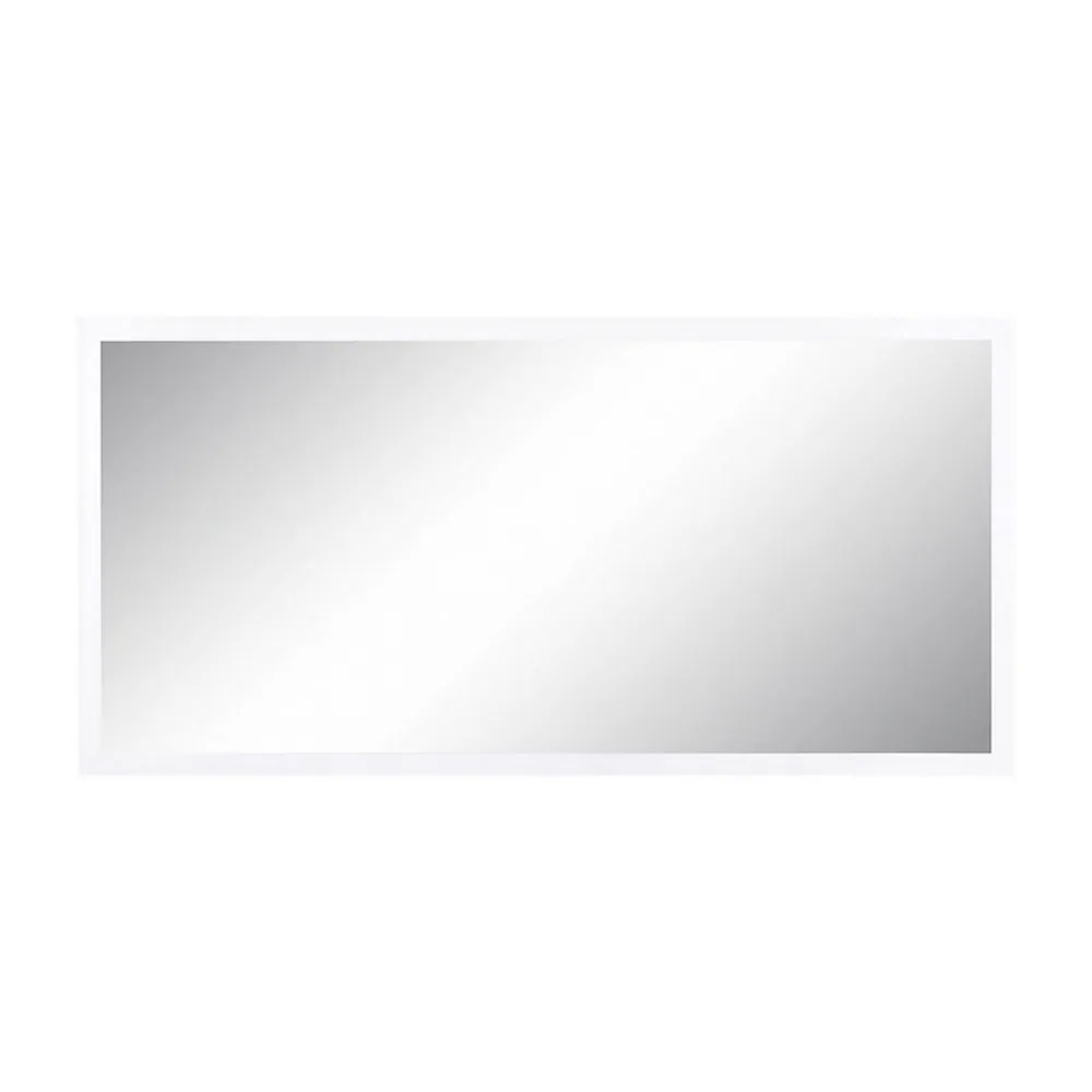Miroir Simple|Dmora Miroir Adelchi, Miroir de salle de bain, 100% Made in Italy, 120x2h60 cm, Blanc brillant