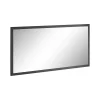 Miroir Simple|Dmora Miroir Adelchi, Miroir de salle de bain, 100% Made in Italy, 120x2h60 cm, Anthracite Brillant