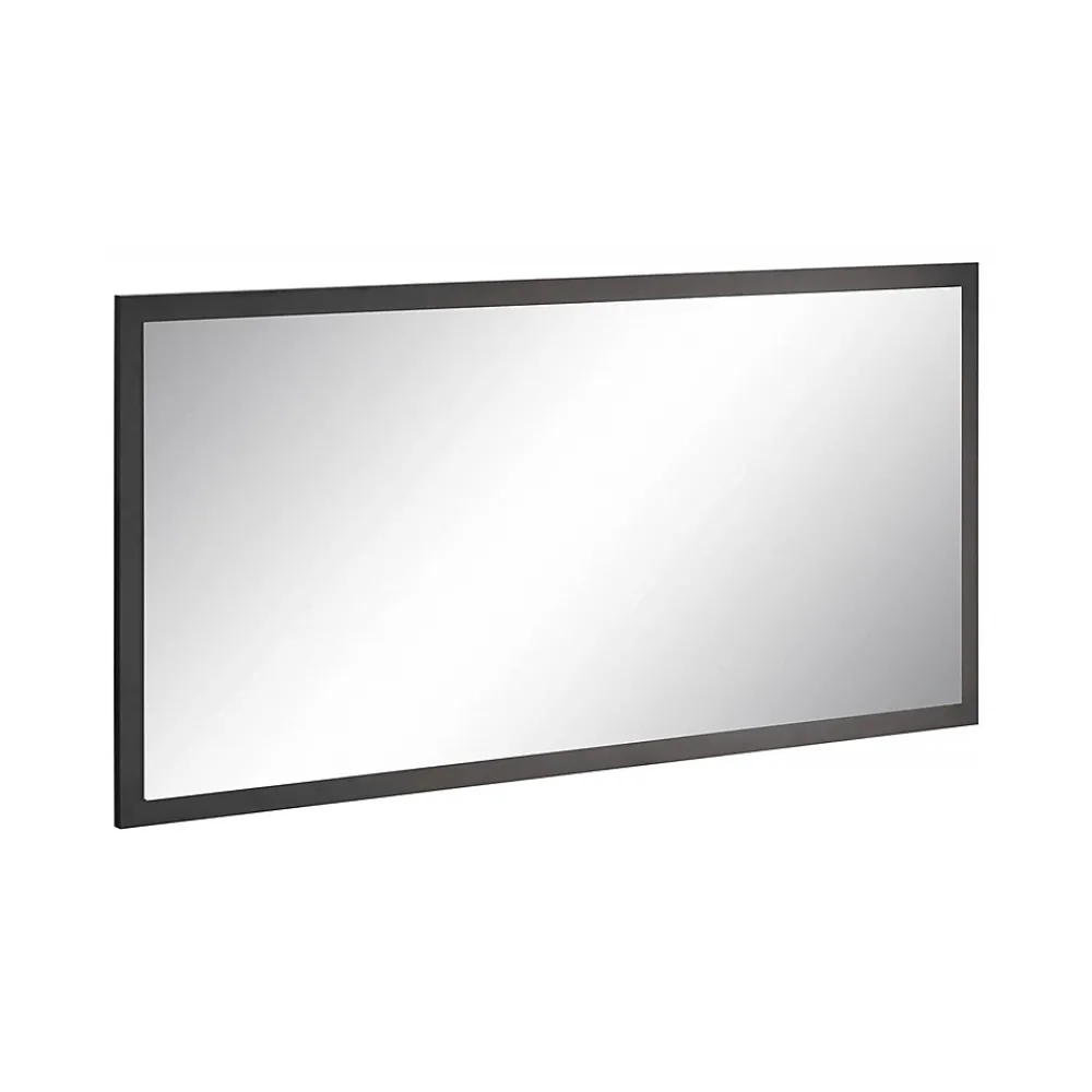 Miroir Simple|Dmora Miroir Adelchi, Miroir de salle de bain, 100% Made in Italy, 120x2h60 cm, Anthracite Brillant