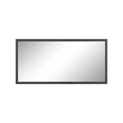 Miroir Simple|Dmora Miroir Adelchi, Miroir de salle de bain, 100% Made in Italy, 120x2h60 cm, Anthracite Brillant