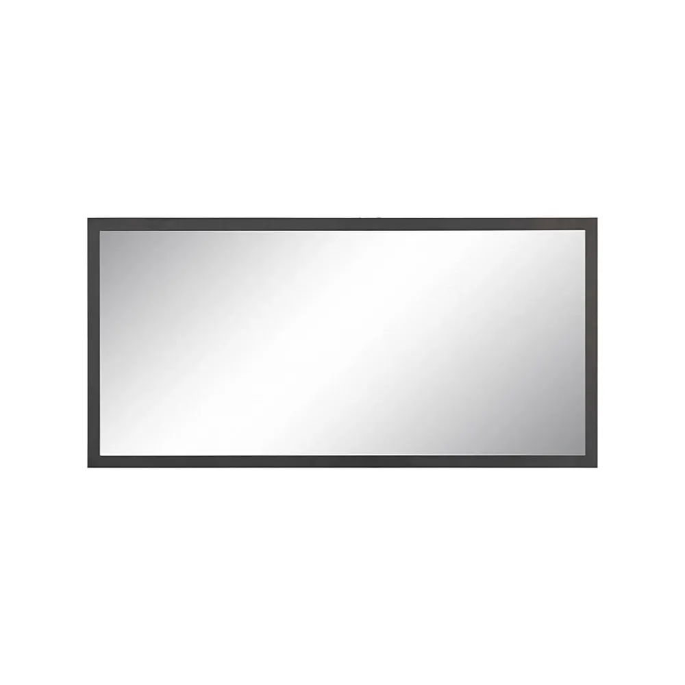 Miroir Simple|Dmora Miroir Adelchi, Miroir de salle de bain, 100% Made in Italy, 120x2h60 cm, Anthracite Brillant