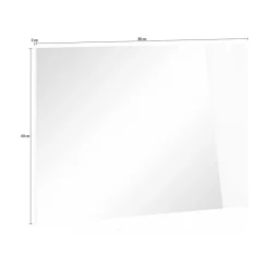Dmora Miroir Alessio, Miroir de salle de bain, 100% Made in Italy, 80x2h60 cm, Blanc brillant