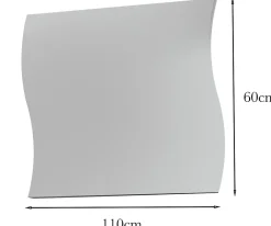 Miroir Simple|Dmora Miroir Ardin, Miroir de salle de bain, 100% Made in Italy, 110x2h60 cm