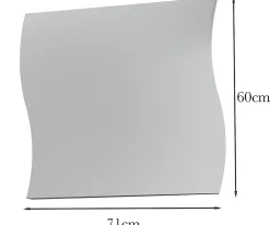Miroir Simple|Dmora Miroir Ardin, Miroir de salle de bain, 100% Made in Italy, 71x2h60 cm