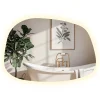 Miroir Lumineux|Tulup Miroir asymétrique led 49 x 34 cm design lumière neutre