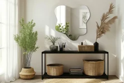 Tulup Miroir asymétrique 77 x 77 cm sans cadre pour une touche moderne et élégante