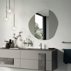 Tulup Miroir asymétrique 77 x 77 pour chambre 1 pièce
