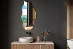 Miroir Simple|Tulup Miroir asymétrique 50 x 100 moderne 1 pièce