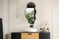 Miroir Simple|Tulup Miroir asymétrique 50 x 100 moderne 1 pièce