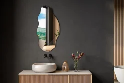 Tulup Miroir asymétrique 45 x 90 pour salle de bain 1 pièce