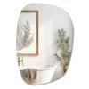 Miroir Simple|Tulup Miroir asymétrique 49 x 34 cm décoratif pour salon