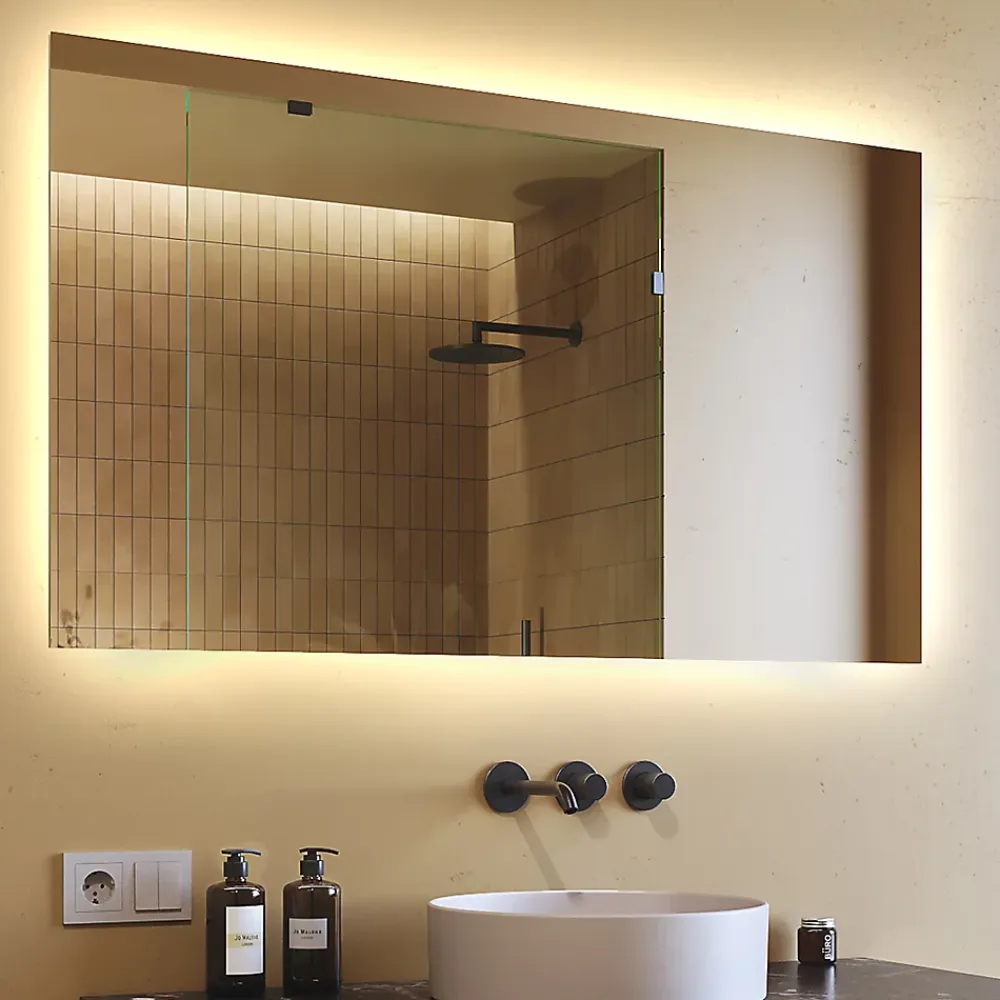 Artforma Miroir avec LED Illumination Salle de Bain (120x70cm) LED Lumineux Miroir avec Éclairage (LED058) Blanc Neutre 4500K
