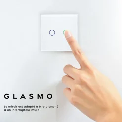 Artforma Miroir avec LED Illumination Salle de Bain - Bella, 70x70 cm, Miroir Mural Avec Éclairage, Blanc Froid 7000K