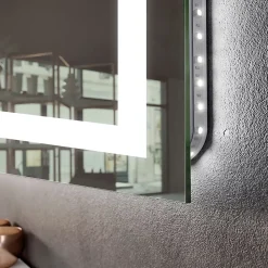 Artforma Miroir avec LED Illumination Salle de Bain - Bella, 70x70 cm, Miroir Mural Avec Éclairage, Blanc Froid 7000K