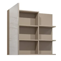 Miroir Simple|Meublorama Miroir avec rangements de salle de bain GOBI coloris marron