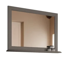 Miroir Simple|Byca Miroir 94cm gris avec tablette - Boho