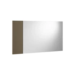 Dmora Miroir Coriando, Miroir d'entrée décoratif, Article d'ameublement mural avec profil latéral, 110x3h60 cm, Blanc et Marron