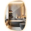 Wallfluent Miroir décoratif LED 49 x 34 cm design lumière chaude