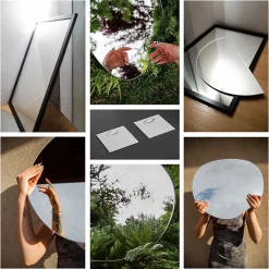 Wallfluent Miroir décoratif LED 49 x 34 cm design lumière chaude
