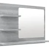 Helloshop26 Miroir de bain 60 x 10,5 bois gris