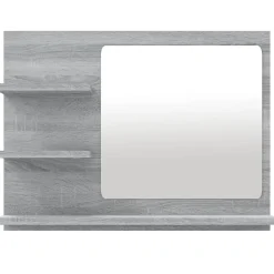 Helloshop26 Miroir de bain 60 x 10,5 bois gris